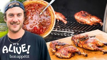 VIDEO: Brad Makes Fermented Tomato Smoked Chicken | It’s Alive | Bon Appétit