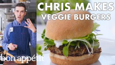 VIDEO: Chris Makes Veggie Burgers | From the Test Kitchen | Bon Appétit