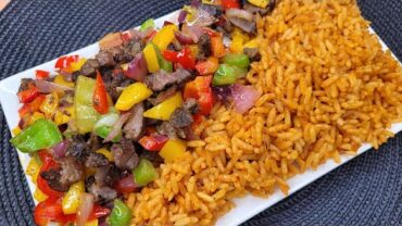 VIDEO: REVAMPED NIGERIAN JOLLOF RICE WITH Beef Kebabs | Flo Chinyere