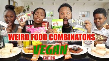 VIDEO: TRYING SUBSCRIBERS WEIRD FOOD COMBINATIONS ( VEGAN EDITION ) | EATING SHOW