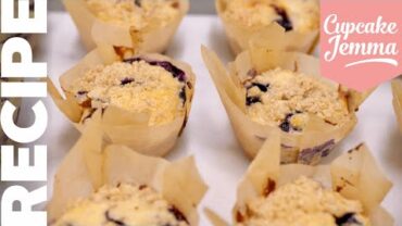 VIDEO: Quick & Easy BLUEBERRY MUFFINS With Crunchy Streusel Topping! | Cupcake Jemma