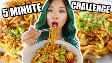 VIDEO: SPICY UDON NOODLE STIR FRY (5 MINUTE RECIPE CHALLENGE)