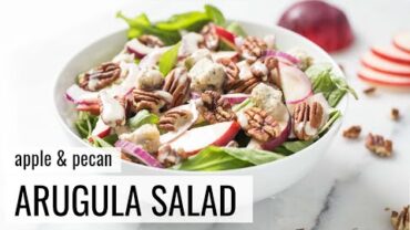 VIDEO: APPLE + PECAN ARUGULA SALAD | vegan salad recipe | #SALADWEEK