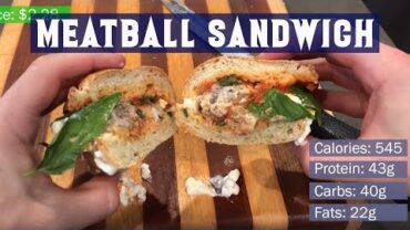 VIDEO: Macro Friendly Monday Ep. 4 | Meatball Sub with 10 minute Tomato Sauce | 545 Calories, 43g Protein