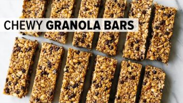 VIDEO: HEALTHY GRANOLA BARS | chewy chocolate chip granola bars + gluten-free!
