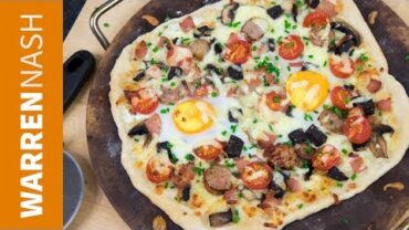 VIDEO: Breakfast Pizza Recipe – Tasty, Delish & Fully Loaded – Recipes by Warren Nash