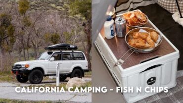 VIDEO: Making Fish N Chips at Camp | California Camping | Land Cruiser 80