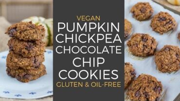 VIDEO: Pumpkin Chickpea Chocolate Chip Cookies {Gluten- & Oil-Free Vegan}