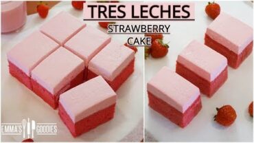VIDEO: Tres Leches STRAWBERRY CAKE Recipe ( Pastel Tres Leches de Fresa) Strawberry Milk Cake