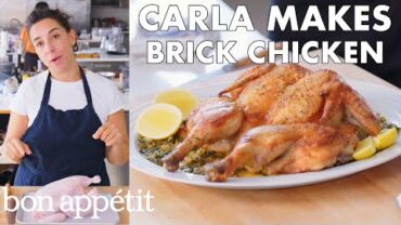 VIDEO: Carla Makes 30 Minute ‘Brick’ Chicken | From the Test Kitchen | Bon Appétit