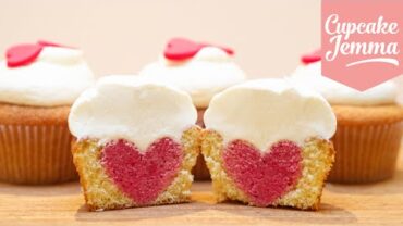 VIDEO: How to Bake a Heart Inside a Cupcake | Cupcake Jemma