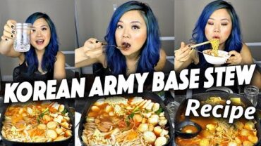 VIDEO: Korean Army Base Stew (Budaejjigae) #VEGAN Recipe + Mukbang (Eating Show)