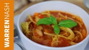VIDEO: Minestrone Soup Recipe – Easy homemade Italian – Recipes by Warren Nash