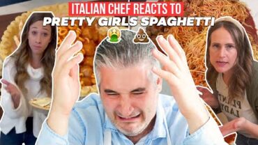VIDEO: Italian Chef Reacts to PRETTY GIRLS Cooking SPAGHETTI