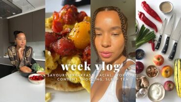 VIDEO: WEEK VLOG // Savoury breakfast, facial, sleep tea, workout