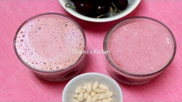 VIDEO: Almond Cherry Milkshake Smoothie Video Recipe | Bhavna’s Kitchen
