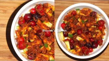 VIDEO: Instant Hot Cranberry Mango Pickle Video Recipe | Bhavna’s Kitchen