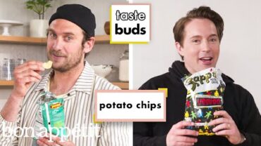 VIDEO: Beck Bennett & Brad Try 10 Kinds of Potato Chips | Taste Buds | Bon Appétit