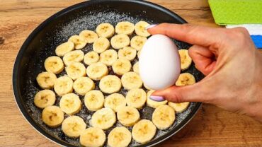 VIDEO: Das berühmte Rezept für einen Kuchen mit 1 Ei in einer Pfanne  Rezept für frischen Bananenkuchen