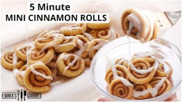 VIDEO: 5 Minute MINI CINNAMON ROLLS ! Easy Cinnamon Rolls Recipe!