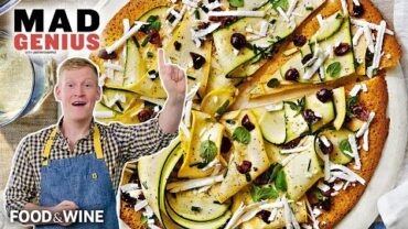 VIDEO: Justin Chapple Makes Socca with Zucchini and Olives | Mad Genius | Food & Wine