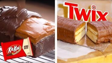 VIDEO: DIY Giant Twix Candy Bar & KitKat Chocolate Bar Bites!! | Dessert Recipes and Food Hacks by So Yummy