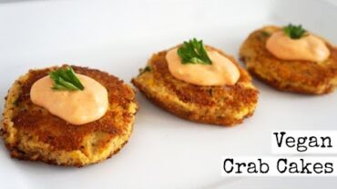 VIDEO: Vegan Crab Cakes | with Sauce (Vegan Valentine’s Day Food)