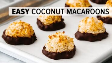 VIDEO: COCONUT MACAROONS | easy, almost healthy, coconut cookies!