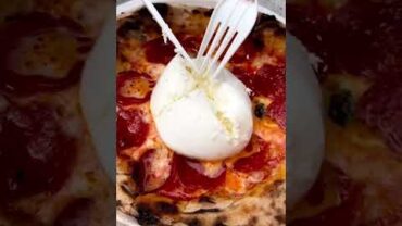 VIDEO: Burrata-Topped Pepperoni Pizza | Food Network | #Shorts