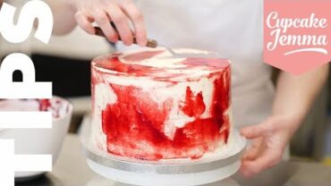 VIDEO: Decorating a cake with Raspberry Goo | Extra Tips | Cupcake Jemma