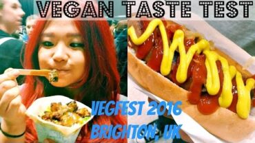 VIDEO: VEGAN TASTE TEST ON CRACK (Vegfest Brighton Vlog #1) ♥ Cheap Lazy Vegan