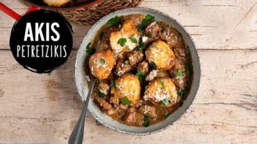 VIDEO: Beef stew with dumplings | Akis Petretzikis