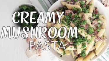 VIDEO: CREAMY VEGAN MUSHROOM PASTA | Cooking with Almond Breeze | The Edgy Veg