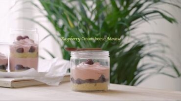 VIDEO: 노오븐 디저트! 산딸기무스 보틀케이크 : Raspberry creamcheese mousse cake | Honeykki 꿀키