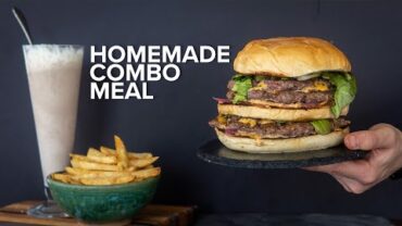 VIDEO: Homemade Cheeseburger Combo Meal | 10,000 Subscriber Special