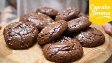 VIDEO: Salted Chocolate Brownie Cookies | Cupcake Jemma