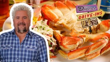 VIDEO: Guy Fieri Eats Dungeness Crab and Cajun Crawfish PIE | Diners, Drive-Ins and Dives | Food Network