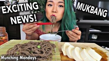 VIDEO: Cold Soba Noodles & Extra Soft Tofu VEGAN MUKBANG // Munching Mondays Ep.24