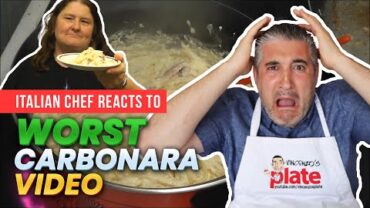 VIDEO: Italian Chef Reacts To WORST CARBONARA VIDEO
