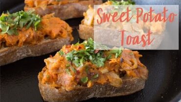 VIDEO: Vegan Sweet Potato & Caramelized Onion Toast | Birthday Recipe #sweettater