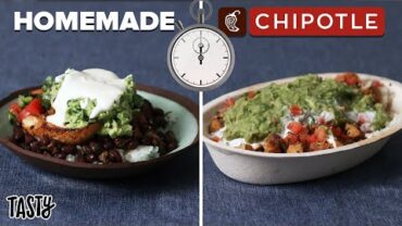 VIDEO: Can I Make A Chipotle Burrito Bowl Faster Than Delivery? • Tasty