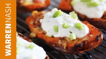VIDEO: Sweet Potato Skins Recipe – Loaded with Cheese & Bacon – Recipes by Warren Nash