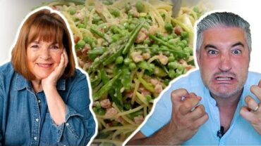VIDEO: Italian Chef Reacts to SPRING GREEN SPAGHETTI CARBONARA by Ina Garten