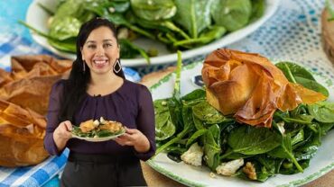 VIDEO: Greek Salad made with Spinach & Feta: like a Spanakopita!