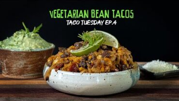 VIDEO: Adobo Black Bean & Garbanzo Bean Tacos with Spicy Avocado Yogurt Sauce // Taco Tuesday EP.4