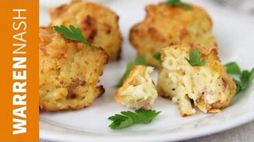 VIDEO: Mac and Cheese Bites Recipe – Easy & Tasty Snacks – Recipes by Warren Nash