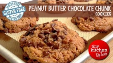 VIDEO: Gluten-Free Peanut Butter Chocolate Chunk Cookies // Tiny Kitchen Big Taste
