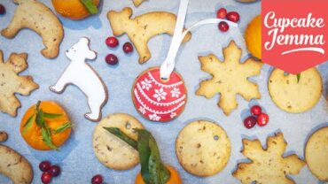 VIDEO: Christmas Cranberry & Clementine Cut-Out Cookies | Cupcake Jemma