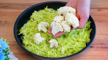 VIDEO: Unglaublich, wie lecker! Zucchini mit Blumenkohl schmeckt besser als Fleisch! ASMR rezept