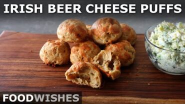 VIDEO: Irish Beer Cheese Puffs with Spring Onion Mascarpone – Food Wishes